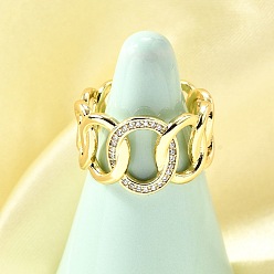 Настоящее золото 18K Манжеты из латуни с микро паве кубический цирконий для женщин, без кадмия и без свинца, овальные, реальный 18 k позолоченный, 13 мм