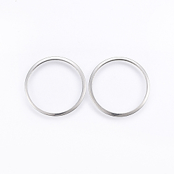 Нержавеющая Сталь Цвет Устойчивы к потускнению 201 соединительные кольца из нержавеющей стали, кольцо, цвет нержавеющей стали, 20x0.8 мм, 17 мм внутренним диаметром