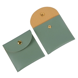 Средний Морско-зеленый Сумки для ювелирных изделий из искусственной кожи, с застежкой-молнией, для держателя кольца для серег, подарок для женщин, средний морской зеленый, 8x8 см