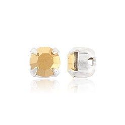 00030 262 Aurum Preciosa® maxima crystal в пришивной чашке, чешский хрусталь, с настройками латуни, 719 35 021 шатон (круглый), серебряные, 00030 262 аурум, ss 16 (3.8~4 мм)