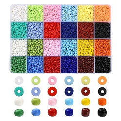 Mixed Color DIY Glass Seed & Disc Polymer Clay Beads Jewelry Making Finding Kit, including 84G 12 Colors Disc/Flat Round Handmade Polymer Clay Beads, 168G 12 Colors Round Glass Seed Beads, Mixed Color, Beads: 252g/box