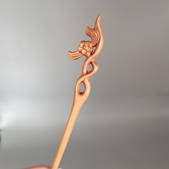 Цветок Деревянные палочки для волос, винтажные декоративные аксессуары для волос, цветочным узором, 180 мм