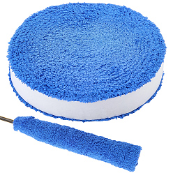 Azul 5 Cinta de agarre para raqueta de tenis y bádminton de fibras superfinas de pelo largo m, cinta de toalla absorbente, azul, 30 mm