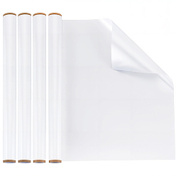 Белый Наклейка для сухостираемой доски, наклейки для белой доски pp, доска холодильника, прямоугольные, белые, 600x300x0.1 мм