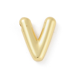 Letter V Gestellmessinganhänger, langlebig überzogen, Bleifrei und cadmium frei, echt 18 k vergoldet, Schreiben v, 17x14x4 mm, Bohrung: 1.8 mm