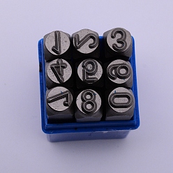 Нержавеющая Сталь Цвет Стальные марки, в том числе номер 0~9, цвет нержавеющей стали, 74x13x13 мм