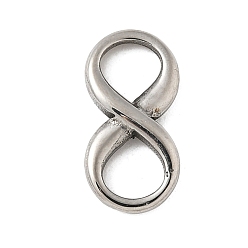 Нержавеющая Сталь Цвет 304 из нержавеющей стали бесконечность связывая кольца, не тускнеет, цвет нержавеющей стали, 14x7x2 мм