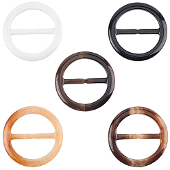 (52) Непрозрачная лаванда 20шт. пряжки-регуляторы из смолы с тремя скользящими фиксаторами, для лямки, обвязочные мешки, аксессуары для одежды, плоско-круглые, разноцветные, 62x3.5 мм, отверстие : 45.5x21.5 мм