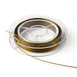 Dark Goldenrod Tiger Tail Wire, Nylon-coated Stainless Steel, Dark Goldenrod, 0.45mm, about 32.8 Feet(10m)/roll