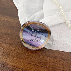 Козерог Акриловые заколки для волос звездное небо, для женщин девушек, двенадцать созвездий, Козерог, 50x45 мм