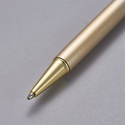 Gold Creative Empty Tube Ballpoint Pens, with Black Ink Pen Refill Inside, for DIY Glitter Epoxy Resin Crystal Ballpoint Pen Herbarium Pen Making, Golden, Gold, 140x10mm