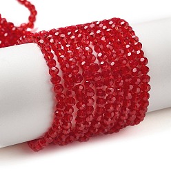 (123L) Белый крем непрозрачный блеск Прозрачные стеклянные бусины, граненый (32 граней), круглые, огнеупорный кирпич, 3~3.5 мм, отверстие : 0.6 мм, около 163~166 шт / нитка, 50~51 см