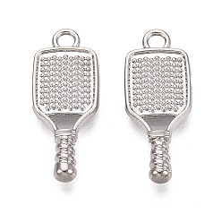 Платина Подвески из сплава , подвески для ракеток для пиклбола, платина, 23.5x9.5x3 мм, отверстие : 2.2 мм