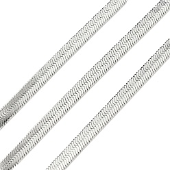 Платина Латунь елочка цепи, без кадмия, без никеля и без свинца, несварные, с катушкой, платина, 4x0.6 мм