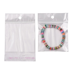 Белый Прямоугольник целлофана сумки, белые, 12x7.5 см, односторонний толщина: 0.1 mm, внутренней меры: 7.5x7.5 см, отверстие : 6 мм