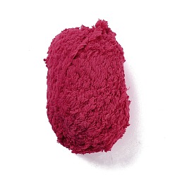 FireBrick Soft Faux Fur Yarn, Twisted Cord, Hand-woven, for Baby Coat, Vest, Scarf, Hat, FireBrick, 9~11x0.5mm, 38.28 yard(35m)/roll, 10rolls/bag