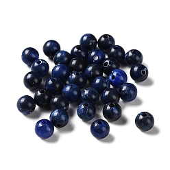 Полуночно-синий Акриловые бусины, имитация драгоценных камней, круглые, темно-синий, 8 мм, отверстие : 1.8 мм