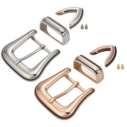 (52) Непрозрачная лаванда 2 сумки 2 пряжки из цветного сплава, застежка на пояс, с железным винтом, разноцветные, 55x58x11 мм, 1 сумка / цвет