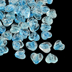 Темно-Голубой Ручная работа светящиеся бусины, сердце, глубокое синее небо, 15~16x15~16x9~10 мм, отверстие : 1~2 мм