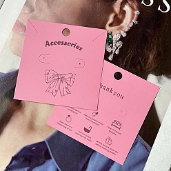 Ярко-Розовый Бумажные карты дисплея серьги, ярко-розовый, 8x8 см