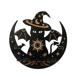 Cat Shape Настенные деревянные маятниковые держатели для биолокации, хрустальный подсвечник, принадлежности для колдовства, форма кошки, 300x200 мм