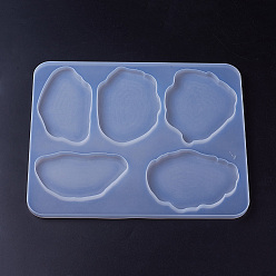 White Silicone Cup Mat Molds, Resin Casting Molds, For UV Resin, Epoxy Resin Jewelry Making, Cloud Shapes, White, 307x252x9mm