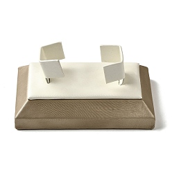 Античный Белый Подставки для ювелирных изделий из искусственной кожи, держатель органайзера для браслетов, прямоугольные, старинный белый, 10x6.1x4.5 см