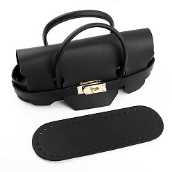 Черный Комплект сумок из искусственной кожи и дна сумки, чёрные, 115x250x82 мм