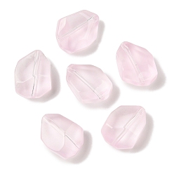 Pink Прозрачная аэрозольная краска стеклянные шарики, граненые, самородки, розовые, 16.5x12.5x8.5 мм, отверстие : 1.2 мм