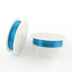 Озёрно--синий Круглая алюминиевая проволока, гибкая металлическая проволока для изготовления ювелирных изделий своими руками, Плут синий, 20 датчик, 0.8 мм, 5 м / рулон (16.4 фут / рулон), 10 рулонов / группы