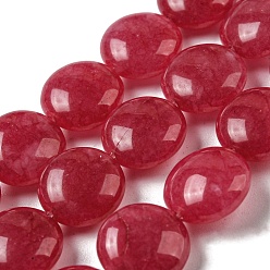 (123L) Белый крем непрозрачный блеск Бусины из натурального белого нефрита, окрашенные, плоско-круглые, огнеупорный кирпич, 10x5 мм, отверстие : 0.8 мм, около 39 шт / нитка, 15.47'' (39.3 см)