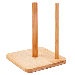 Цвет Древесины Набор вращающихся деревянных прядильщиков, держатель нити, деревесиные, 14.5x14.5x1.1 см