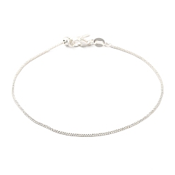 Серебро Браслеты из нержавеющей стали с цепочкой из коробки для мужчин и женщин, серебряные, 11x0.1 см