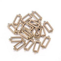 Античная Бронза Соединители звеньев сплава, без кадмия, без никеля и без свинца, прямоугольные, античная бронза, 30x11.5x2 мм, отверстие : 2 мм