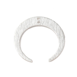 Посеребрённый Латунные подвески, рог, 925 серебро покрытием, 27.5x28.5x0.9 мм, отверстие : 1.4 мм