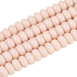 Папайя Оранжевый 3Непрозрачные стеклянные бусины, окрашенные аэрозольной краской, рондель, papayawhip, 4x2.5 мм, отверстие : 0.7 мм, около 135 шт / нитка, 14.96 дюйм (38 см)