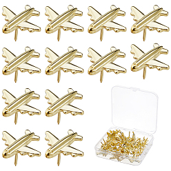 Золотой 40 шт. штифты для волочения из авиационного сплава, для фото стены, карты, доска объявлений, золотые, 19.5x20x13 мм