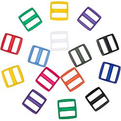 (52) Непрозрачная лаванда Пластиковые пряжки, прямоугольные, разноцветные, 33x31.5x7 мм, отверстие: 9x25.5 мм, 6pcs / цвет, 66 шт / коробка