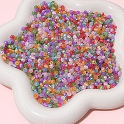 Красный Разноцветные круглые стеклянные бусины с имитацией кошачьего глаза, красные, 4x3~3.5 мм, отверстие : 1.2 мм, о 150 шт / комплект