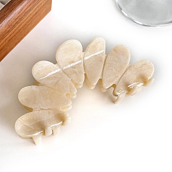 Желтая Старая Ткань  Заколки для волос из ацетата целлюлозы с полыми волнами и большими когтями, аксессуары для волос для женщин и девочек, цветок, старое кружево, 110 мм