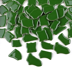 Темно-Зеленый Мозаичные плитки из фарфора в форме самородков, для поделок из мозаики своими руками, рамки для картин и многое другое, темно-зеленый, 20~40 мм, о 35~39 шт / комплект