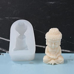Белый Маленькая будда своими руками свечи силиконовые формы, пищевой силикон, изготовление украшений, для изготовления свечей, белые, 46x32x76 мм