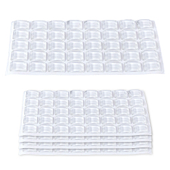 Квадрат Самоклеящиеся наклейки для защиты ногтей EPDM, прозрачные, квадратный, 122.5x76x4 мм, 5 листов / комплект