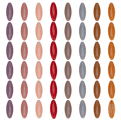 (52) Непрозрачная лаванда 48 шт. броши из смоляных булавок, с пин железа, овальные, разноцветные, 36x13 мм