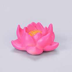 Ярко-Розовый Миниатюрные украшения в виде лотоса, аксессуары для домашнего кукольного домика с микро-ландшафтом, притворяясь опорными украшениями, ярко-розовый, 26x15 мм