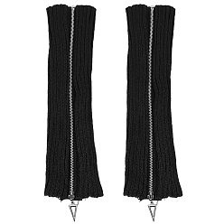 Черный Рукава из акриловых волокон, гетры на молнии, чёрные, 408x120x9 мм