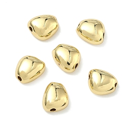 Настоящее золото 18K Самородки латунные бусины, без кадмия и без свинца, долговечный, стойки покрытие, реальный 18 k позолоченный, 10.5x9x5 мм, отверстие : 1.5 мм