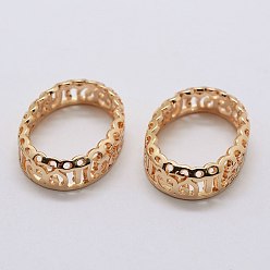 Light Gold Латунь пришить настройки зубца, филигранные оправы с открытой спиной для заостренных страз, овальные, золотой свет, лоток : 18x25 мм, 28x21x7.5 мм