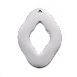 Stainless Steel Color Non-Tarnish 304 Stainless Steel Pendants, Hollow Flower, Stainless Steel Color, 24x17x1mm, Hole: 1.2mm
