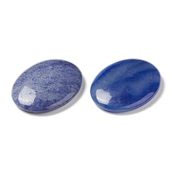 Синий Авантюрин Натуральный голубой авантюриновый камень для лечения беспокойства, овальный камень большого пальца, 45x34~35x7~8.5 мм
